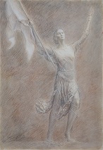 Jeanne d'Arc, 2016, dessin, 59x42cm